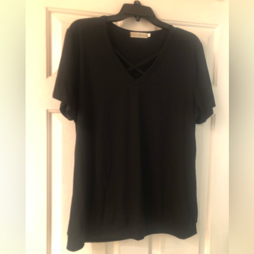 NEW- Misses blouses in black size XL- NWOT